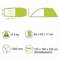 Neue Produkte 15 Mil-Tec 3-Mann-Zelt Mit Stauraum