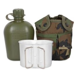 Mil-Tec US Feldflasche M. Becher U. Hülle -Schuhe Store 14506 020neu