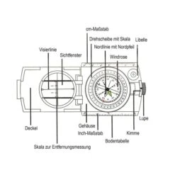 Mil-Tec Armeekompass Metall M. Etui -Schuhe Store 6o4120 4